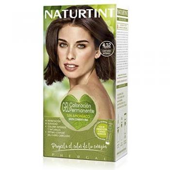 NATURTINT, Coloración sin amoniaco, 4.32 Castaño Intenso, 100% cobertura de canas, Ingredientes vegetales, Color natural y duradero, 170 ml