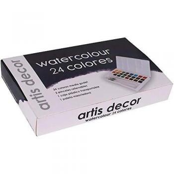 Artis Decor Watercolour Set Acuarela 24 Colores