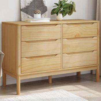 FLORO Wax Brown Solid Pine Chest of Drawers