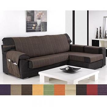 Funda Cubre Chaise Longue Modelo Darsena, Color Negro, Medida Brazo DERECHO – 240cm