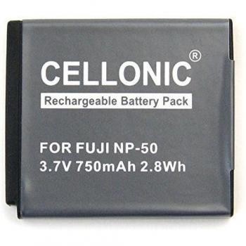 CELLONIC® Batería de Repuesto NP-50 NP-50A para Fujifilm Fuji X10 X20 XF1 XP200 XP150 XP100 SQ10 Instax Share SP-3 F100ER F550EXR, 750mAh, Accu Sustitución Camara, Battery