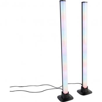 Lámpara de mesa LED RGB negra con mando a distancia - Arnold Reality Leuchten 5W gaming boy 2pcs