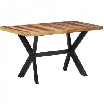 vidaXL Dining Table 140x70x75 cm Solid Wood with Honey Finish