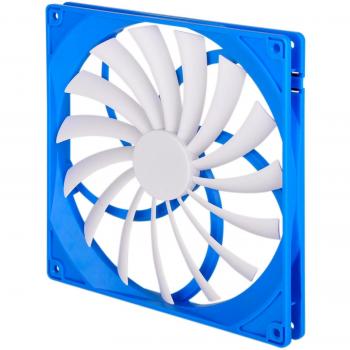 SilverStone SST-FW181 - Ventilador de refrigeración silencioso delgado de 180mm PWM para ordenador Serie FW, 180*180*18mm, blanco-azul
