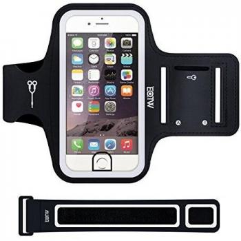 EOTW Brazalete Movil 5.5 Pulgadas Compatible para iPhone 8 Plus/7 Plus/6 Plus/ 6sPlus, Brazalete Ajustable Corriendo con Toque ID Negro