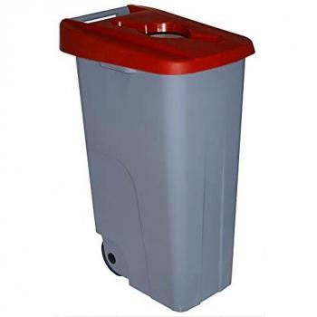 Famesa DEN015 Contenedor Reciclo 110 litros Abierto, Rojo, 420x570x880 mm