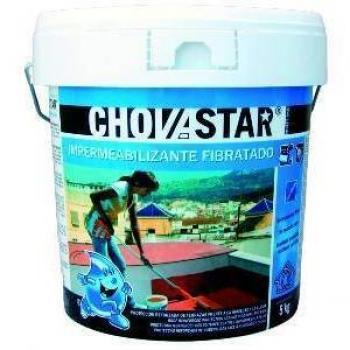 Asfaltos chova M276520 - Impermeabilizante liquido fibra 5kg rojo