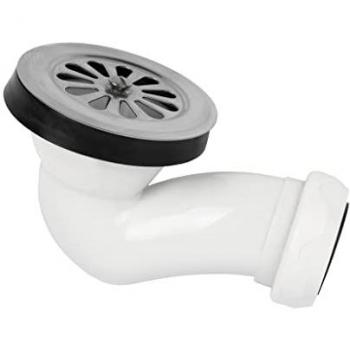 Válvula Sifónica para Plato de Ducha Ø60 mm con Salida Ø32-40 mm y Rejilla Inoxidable Ø82 mm