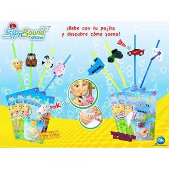 SIN MARCA Pajitas con sonido vaca/cerdo/oveja/caballo/tren/coche/tractor/avión 41257
