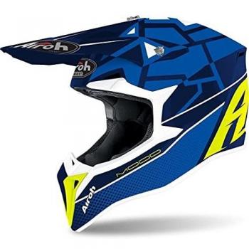 Casco de Moto Cross Enduro Airoh WRAAP Mood Azul Brillante Talla L