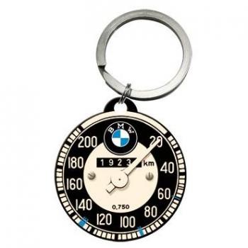 Nostalgic-Art 48016 - Llavero Redondo, Forma de tacómetro de BMW, 4 cm