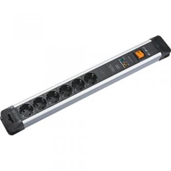 Bachmann CONNECTUS Regleta de Enchufes 6 Tomas con Interruptor y Cable de 2m