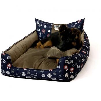 Cama para mascota GO GIFT Lair Corona Marrón XL 100 x 80 x 18 cm