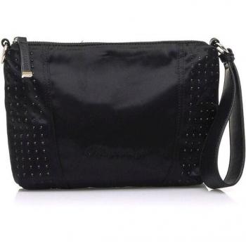 Mariamare Limos Bolso de Mano para Mujer, Color Negro con Asa Ancha y Cierre de Cremallera
