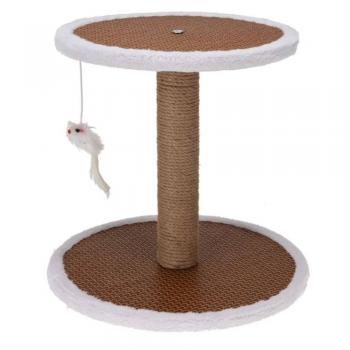 Rascador para gatos con soporte y ratón 35x35x33 cm