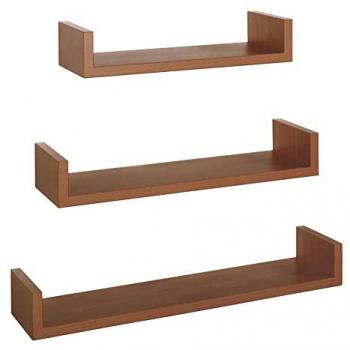 Estantes de pared mod. Calamita en color cerezo - Conjunto de 3 piezas