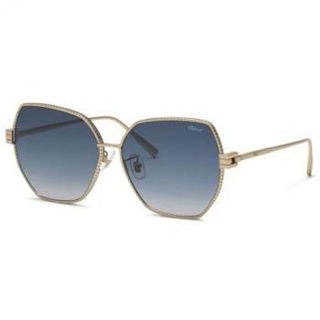 Chopard Women's Stylish Blue Gradient Sunglasses - Shiny Camel, 59mm, CAT2