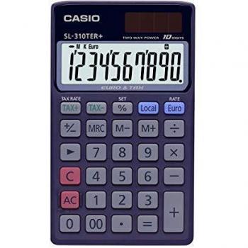 Calculadora Científica Casio SL-310TER+ Tascable 10 Cifras Solar y Batería
