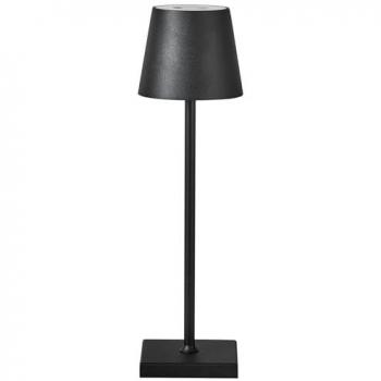 Lámpara de Sobremesa Moderna Sin Cable de Metal Negro Valira