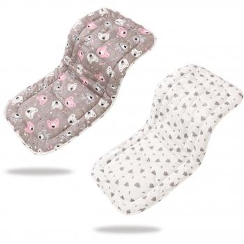 Miracle Baby Cojín Carro Bebe,Colchoneta Silla Paseo Universal Verano Transpirable,Cojín Silla de Paseo para el Cochecito y Asiento de Carro, 100% Algodón, 32x80cm