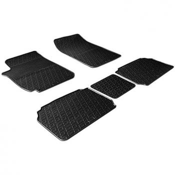 Rubber Car Mats GL 0115 Set de Alfombras de Goma con Perfil, 5 Unidades