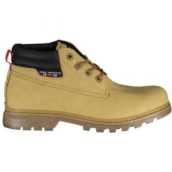Carrera Beige Lace-Up Boots with Contrast Details - EU42/US9