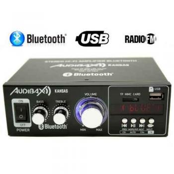 Audibax KANSAS Amplificador HiFi con Bluetooth MP3 FM 2 x 40W