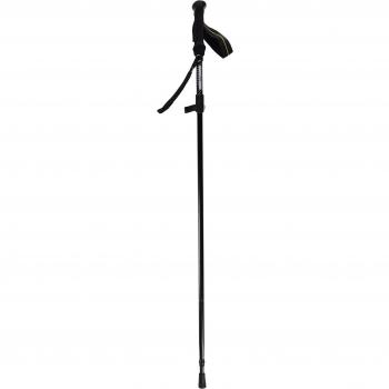 Elementerre LONGSPUR - Bastón plegable en 4 secciones, ultra compacto, color negro, talla de 110 a 130 cm