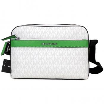 Cooper Small Bright White Palm Signature PVC Utility Crossbody Bag