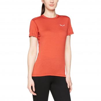 SALEWA Sesvenna Wo W S/S tee Camiseta Manga Corta, Mujer, Rojo