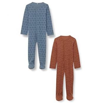 Pippi Mamelucos Pijamas 2 Pack Azul Mirage para Bebés y Niños Pequeños