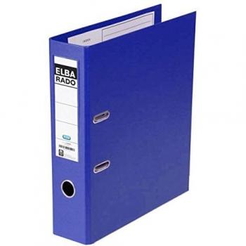 Elba Rado Plast - Archivador palanca en PVC, Fº, color azul oscuro