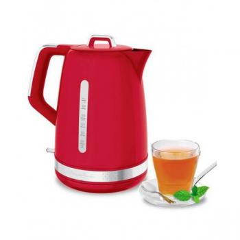 Hervidor inalámbrico Moulinex Soleil 1,7L 2400W rojo con base giratoria y resistencia oculta