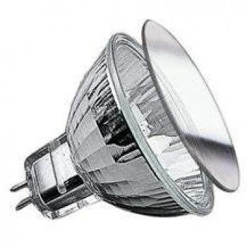 Low-voltage halogen reflector lamp, security 16 Watt GU5,3 silver