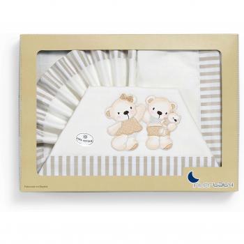 Interbaby Oso Globo - Juego de sábanas para coche, color beige
