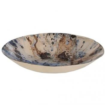 Centro de Mesa Cristal Azul Marrón 29 x 29 x 5 cm