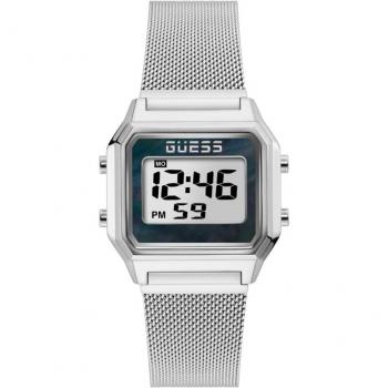 Guess - Reloj de mujer Zoom GW0343L1 de acero y correa plateada