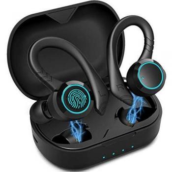Auriculares Inalámbricos Aoslen Auriculares Bluetooth Deportivo 5.0 con Cancelación de Ruido 36 Horas de duración IPX7 Impermeable Control táctil con Micrófono Apto para iPhone y Android
