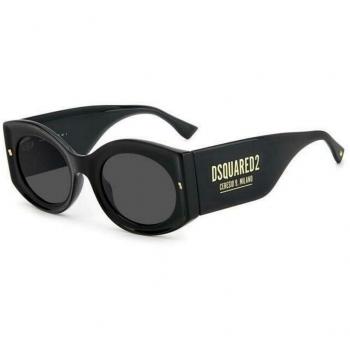 Dsquared2 D2 0071/S Oval Sunglasses with Anti-Reflective Lens - Black, Prescription or Non-Prescription