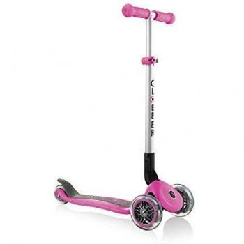 Globber Primo Foldable, Patinete De Tres Ruedas Niñas, Rosa