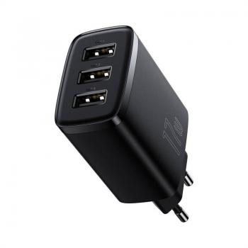 Baseus Cargador Compacto 3U con 3 Puertos USB-A de 17W para UE