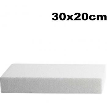 Molde Base de Poliestireno Rectangular para Tartas 30x20cm Lados 5cm Diseño Pastelería