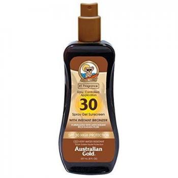 Australian Gold Sunscreen SPF30 Spray Gel With Instant Bronzer - 237 ml