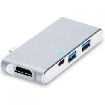 Adaptador USB-C 6 en 1 para HDMI 4K, USB 3.0 y Lector de Tarjetas SD/Micro SD