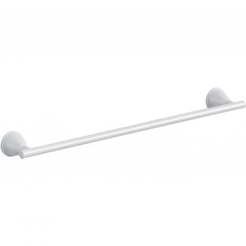 Gedy Genziana Toallero Barra de 45 cm, Acero Inoxidable y cromall, Blanco, 5,5x45x3,8