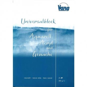 Vang 33024 - Bloque Universal 'Oslo' para Pintura en Acuarela, acrílico y Gouache - 34 x 48 cm, 300g/m² - 25 Hojas