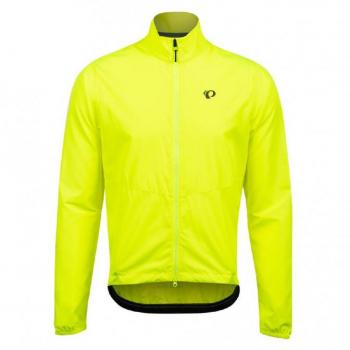 Chaqueta Pearl Izumi Quest Barrier Amarillo Hombre, impermeable, transpirable, ligero, con diseño de alta visibilidad y cierre frontal completo