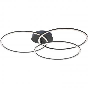 Plafón LED negro regulable con 3 anillos - JULKA