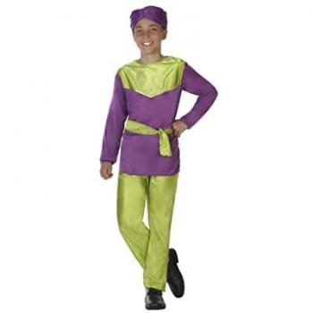 Disfraz Paje Morado para Niños (4 Pcs) Talla 10-12 Años