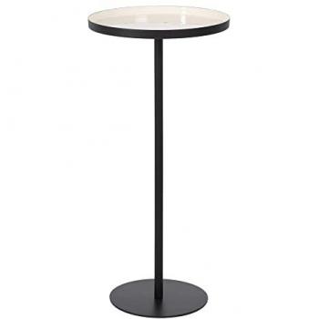Mesa auxiliar 40 x 40 x 85 cm Negro Crema Hierro